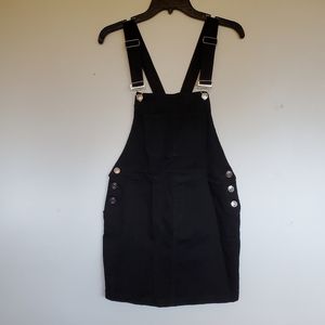 Hot Topic black overalls mini dress
